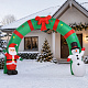 Aga Nafukovací LED Santa Claus a snehuliak s bránou 240 cm