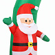 Aga Nafukovací LED Santa Claus a snehuliak s bránou 240 cm