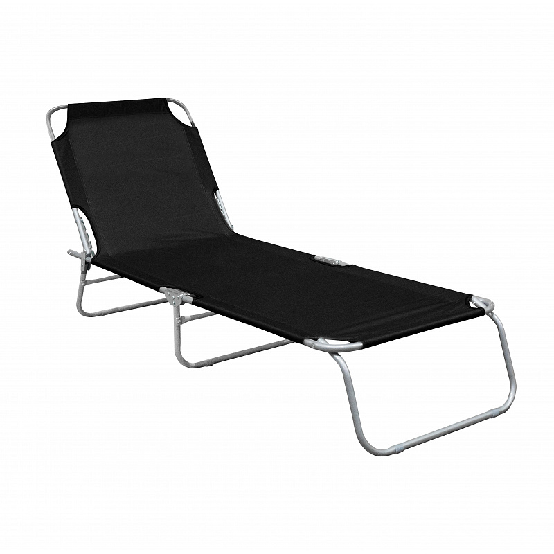 Linder Exclusiv Záhradné polohovacie ležadlo Čierne 6DAZ630 - II. AKOSŤ