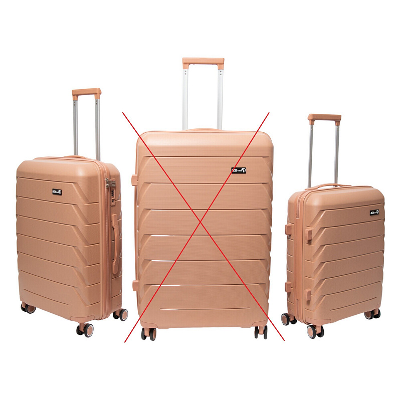 Aga Travel Súprava cestovných kufrov Púdrovo ružová, veľ. M + S, 6CZ017 - II. AKOSŤ