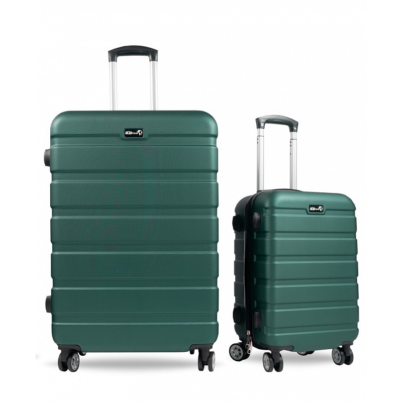 Aga Travel Sada cestovních kufrů, vel. L + S Zelená 6CZ026 - II. JAKOST