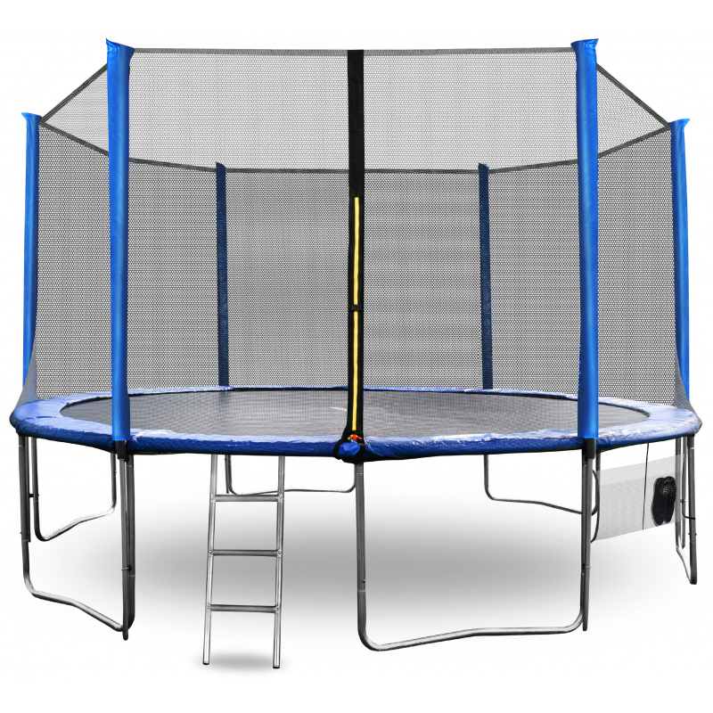 Aga SPORT PRO Trampolína 430 cm Modrá + ochranná sieť + rebrík + vrecko na obuv