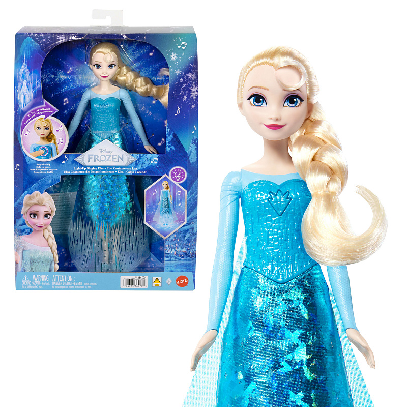 Frozen Anglicky spievajúca bábika Elsa so svetlami JLJ07