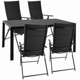 Záhradná sada stôl + 4 lehátka
