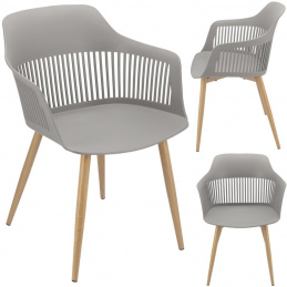 Plastová stolička CORNIDO sivá