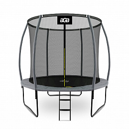Aga SPORT EXCLUSIVE Trampolína 250 cm Sivá + ochranná sieť + rebrík