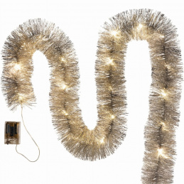 Strieborný LED vianočný reťazec