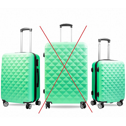 Aga Travel Sada cestovních kufrů vel. M+S Tyrkysová 6CZ023 - II. JAKOST