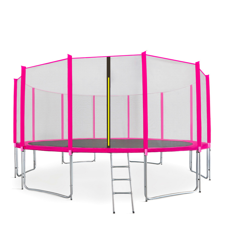 Aga SPORT PRO Trampolína 500 cm Pink + ochranná sieť + rebrík + vrecko na obuv