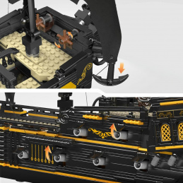 Sada Kociek Pirátska Loď Čierna 3180ks.