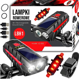 L8H1 SOLARNA LAMPA ROWEROWA NA            KIEROWNICĘ+TYŁ