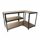 Linder Exclusiv Kovový regál 180x90x40 cm 5 políc Čierny
