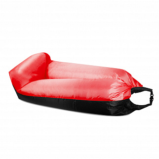 Aga Nafukovací vak LAZY BAG 230x70 cm Čierny/Červený