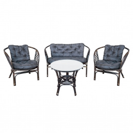 Aga Ratanová zostava Bahama Tmavo hnedá/Sivá