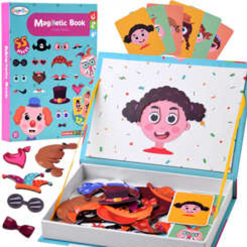 Magnetické puzzle Veselé tváre 55 dielikov ZA4409