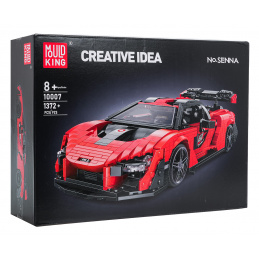 Sada Stavebníc Športové Auto Oranžové 1372ks.