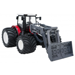 Traktor + Buldozér R/C 1:24 Červený