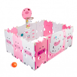 Aga4Kids Detská plastová ohrádka 118x150x64 cm Ružová Aga4Kids Detská plastová ohrádka 118x150x64 cm Ružová