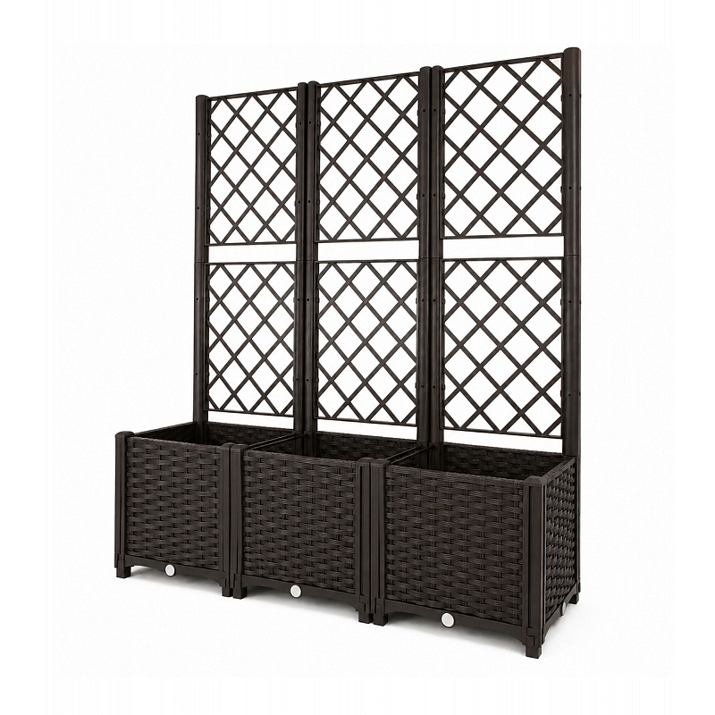 Aga Záhradný kvetináč s trelážou 120x40x135 cm Hnedý