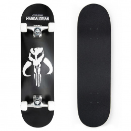 VELKÝ DŘEVĚNÝ SKATEBOARD S LOGEM MANDALORIAN