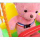 Aga4Kids Detská hojdačka s ohrádkou Zelená/Žltá
