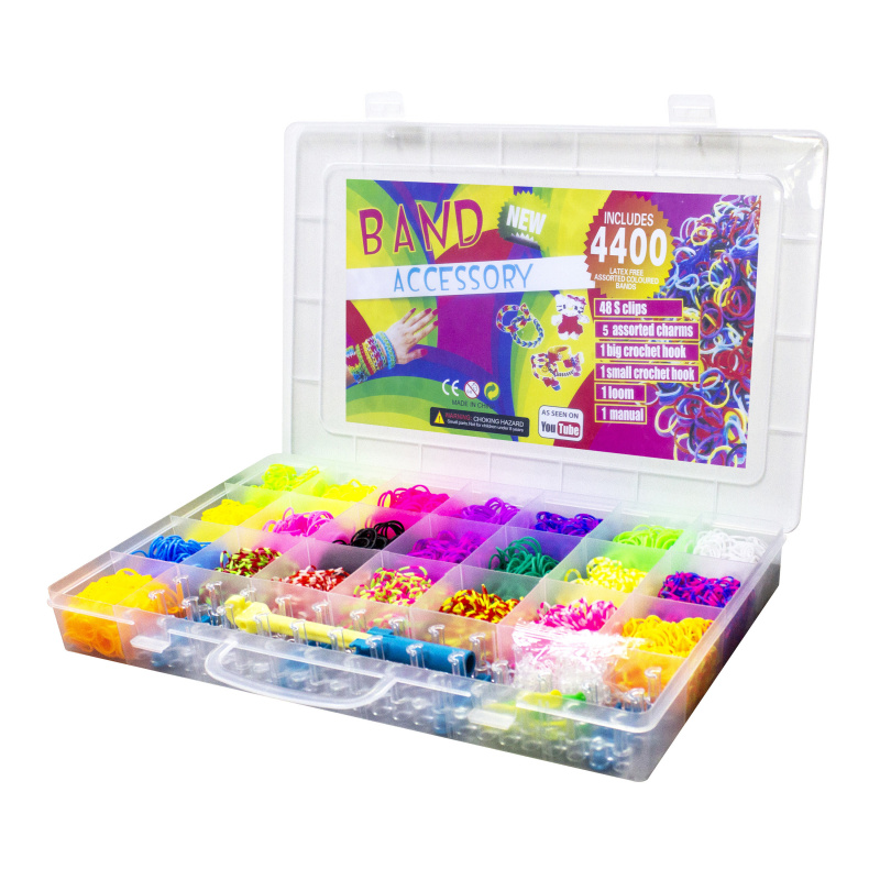 Aga4Kids Sada gumičiek na výrobu náramkov 4400ks
