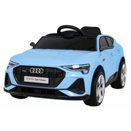 Audi E-Tron Sportback pre deti Modrá + Pilot + pohon 4x4 + pomalý štart + rádio MP3 + LED Audi E-Tron Sportback pre deti Modrá + Pilot + pohon 4x4 + pomalý štart + rádio MP3 + LED