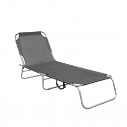 Aga Záhradné polohovacie lehátko Šedé Aga Záhradné polohovacie lehátko Šedé