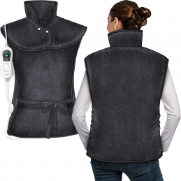 Tresko Elektrická vyhrievacia vesta na chrbát a krk Tmavosivá 2DAZ015