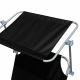 Aga 2x Záhradné polohovacie lehátko so strieškou Čierne