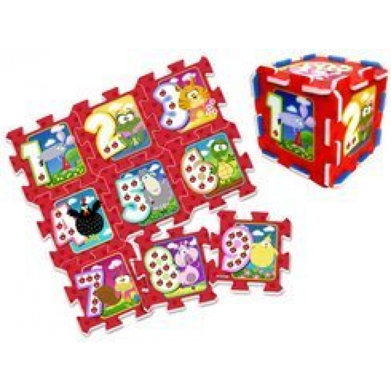 Penové puzzle podložka Zvieratá s číslami ZA3147