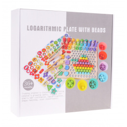 Vzdelávacia drevená herná sada pre deti 3+ Hra na chytanie rýb + učenie čísel + tvorba vzorov