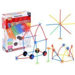 Kreatívna stavebnica zo slamiek 238 dielov ZA3111