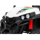 Grand Buggy Strong Lift for Kids White + pohon 4x4 + diaľkové ovládanie + nosič batožiny + rádio MP3 + LED dióda