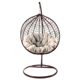 Aga Závesné kreslo ORTA MR4202BW-BE Hnedé/béžové