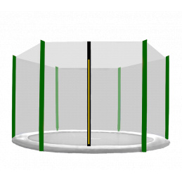 Aga Ochranná sieť 250 cm na 6 tyčí Čierna sieť / Tmavozelená