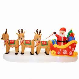 Nafukovací Mikuláš na saniach dekorácia Nafukovací Mikuláš na saniach dekorácia