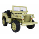 Retro vojenské auto pre 3 deti Matcha + pohon 4x4 + úložné priestory + EVA + pomalý štart + MP3 LED