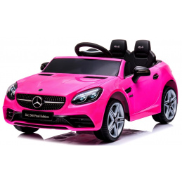 Mercedes SLC 300 ružový Penové Kolesá Eva, mäkké sedadlo Licencia Lítium-iónová batéria