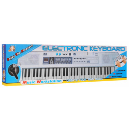 Biela klávesnica pre deti 5+ Mikrofón + nahrávanie + stereo reproduktory - model č. 008