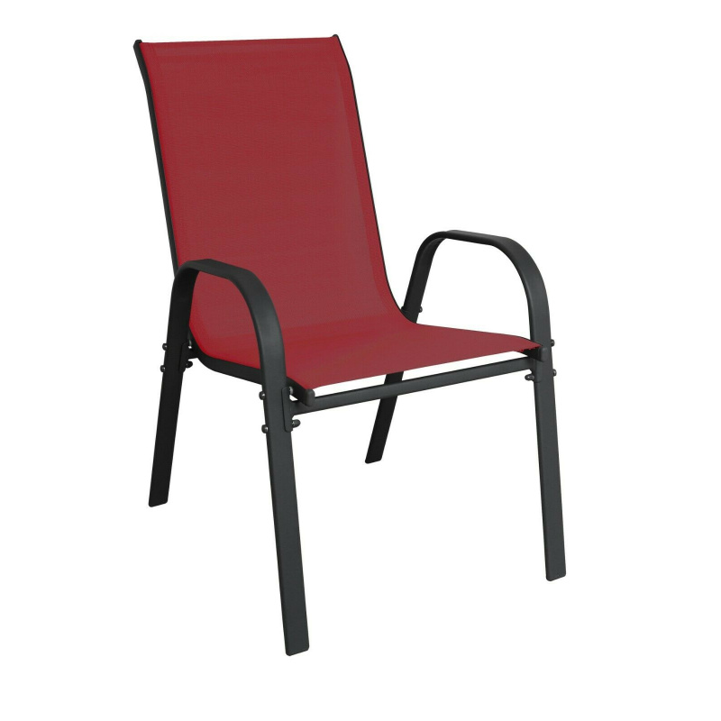 Linder Exclusiv Záhradné kreslo STAPEL MC330885 Tmavo červené