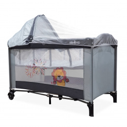 Aga4Kids Cestovná postieľka Svetlosivá 2DZ216 - II. KVALITA