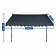 Aga Teleskopická markíza 350x120 cm Šedá