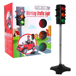 Interaktívny semafor pre detských vodičov 3+ Svetelné zvukové efekty + 2 režimy