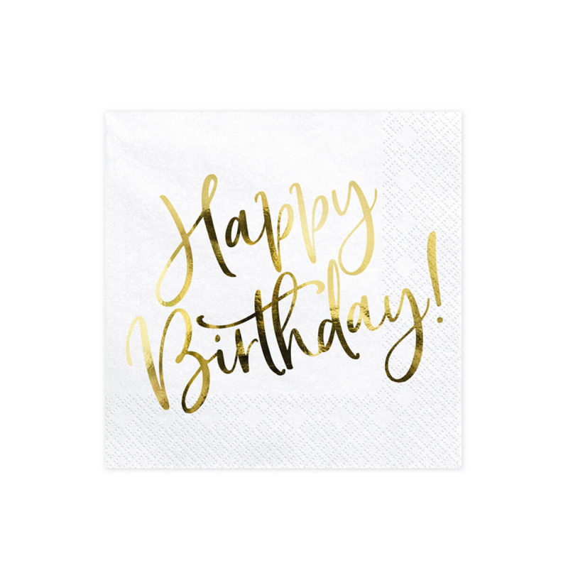 Aga4Kids Papierové obrúsky Happy Birthday 33x33 cm 20ks