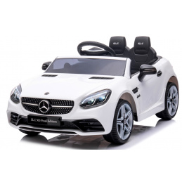 Mercedes SLC 300 biely Penové kolesá Eva, mäkké sedadlo Licencia Lítium-iónová batéria