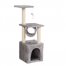 Aga Škrabadlo pre mačky 30x30x90 cm Sivé