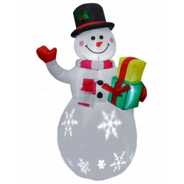Nafukovací snehuliak s LED osvetlením - 150 cm
