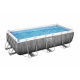 Power Steel 404x201x100 Imitácia ratanu 13x6FT BESTWAY 6in1 Rack Pool + čerpadlo + rebrík