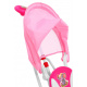 detský trojkolový bicykel Elephant Pink + zvuky + strieška + zábrana + opierka nôh + rukoväť + lyžiny + úložný priestor